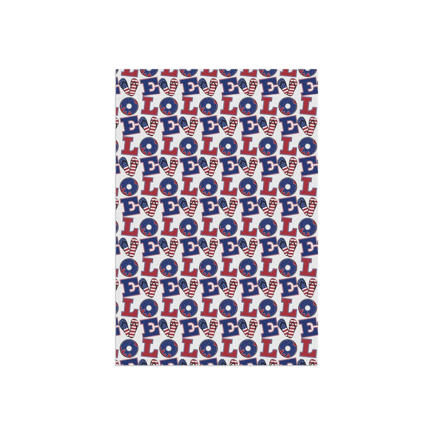 Patriotic LOVE Pattern Garden Flag | House Banner