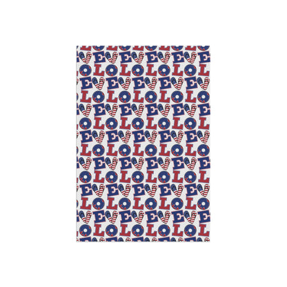 Patriotic LOVE Pattern Garden Flag | House Banner