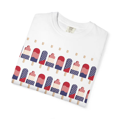 American Flag Popsicle T-shirt | Patriotic Fourth of July Ice Pop Tee