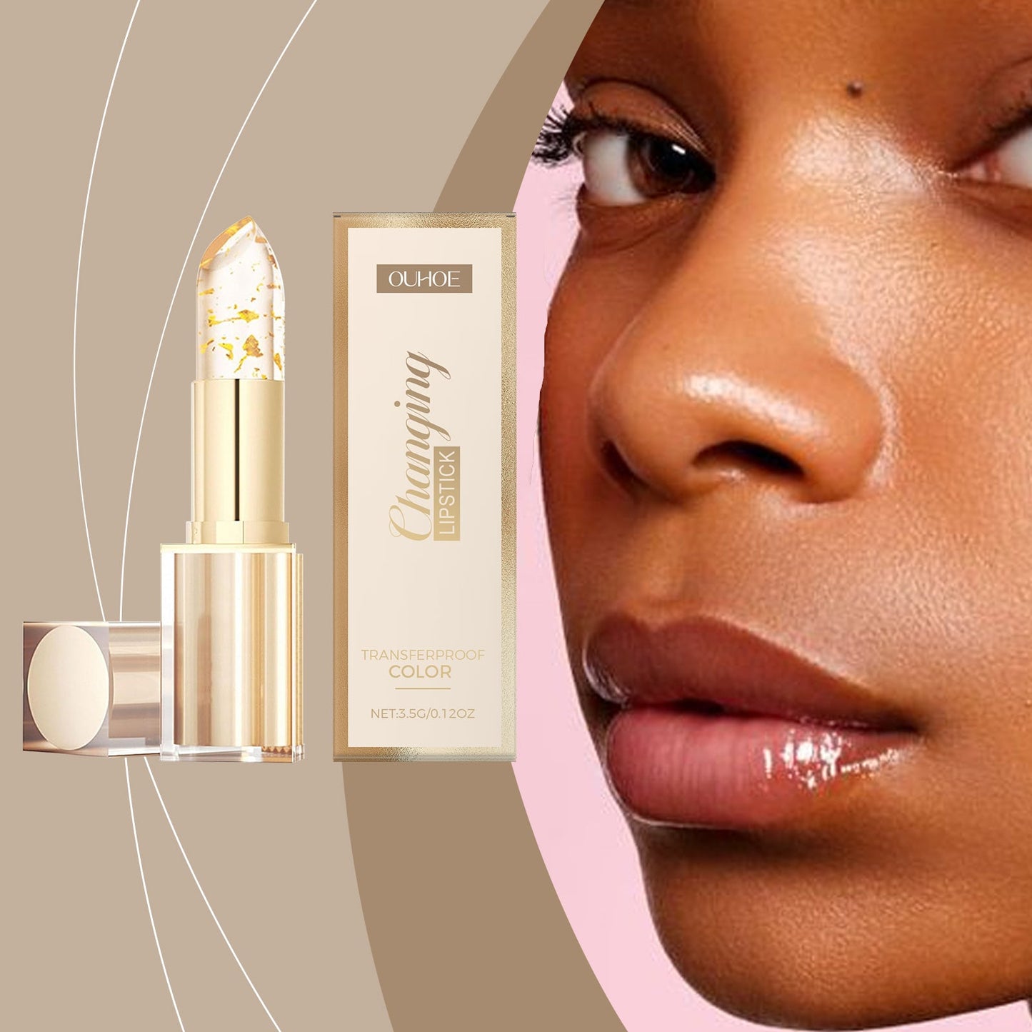 Gold Leaf Color-Changing Nourishing Lipstick