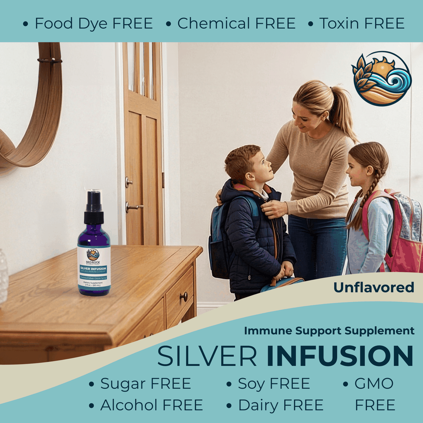 Silver Infusion 150 PPM Chelated Silver Oxide Supplement - 2 oz. Spray