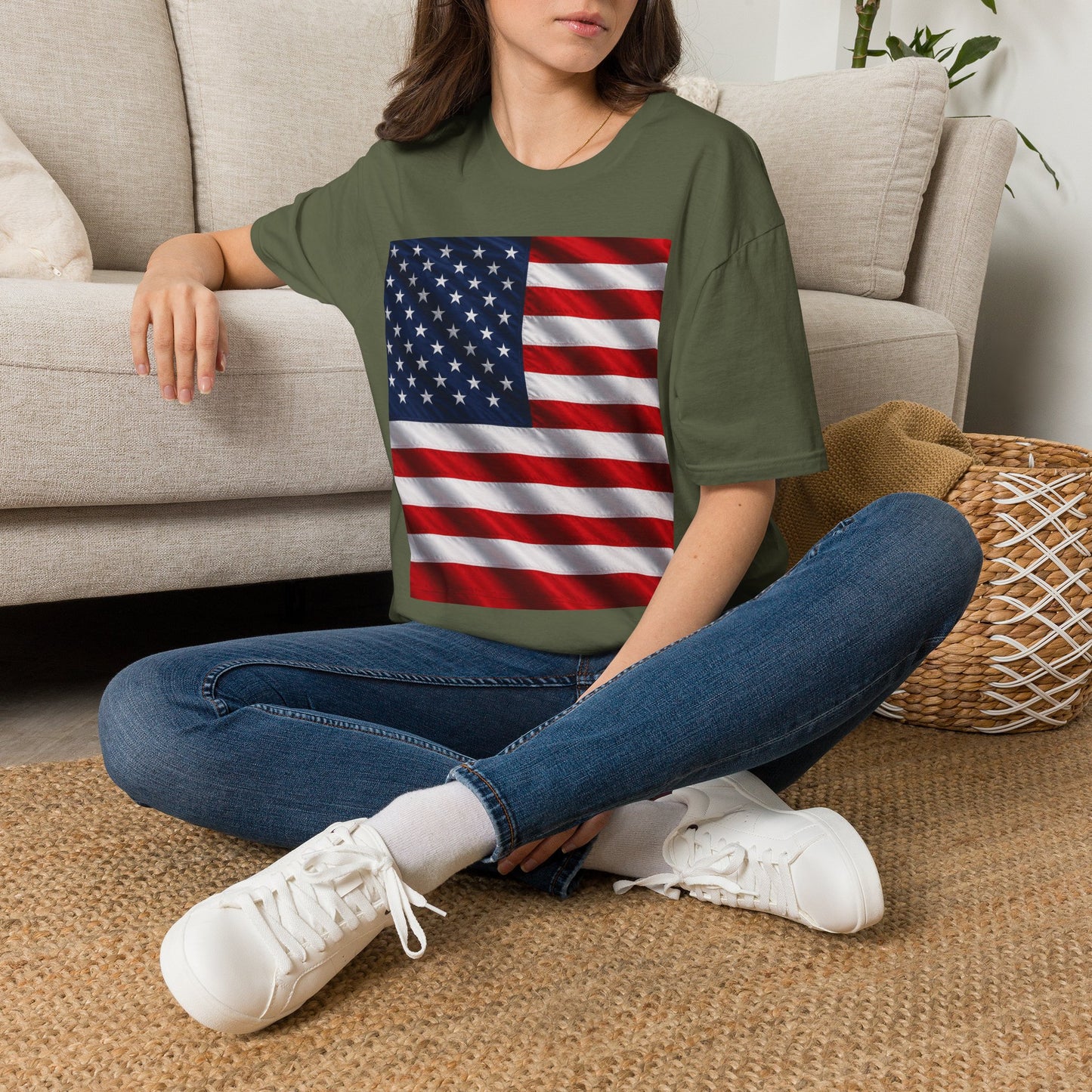 American Flag Graphic T-Shirt | USA Flag Tee, Patriotic Shirt