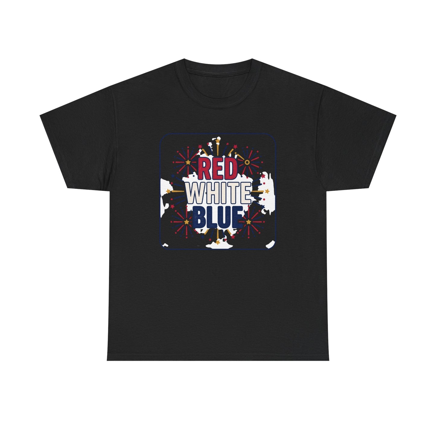 Red White Blue fireworks tee | Patriotic Fourth of July shirt