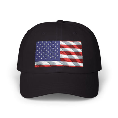 Distressed American Flag Dad Cap | Embroidered USA Baseball Hat