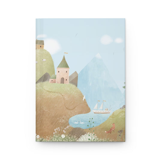 Whimsical Countryside Illustration Hardcover Journal | Matte