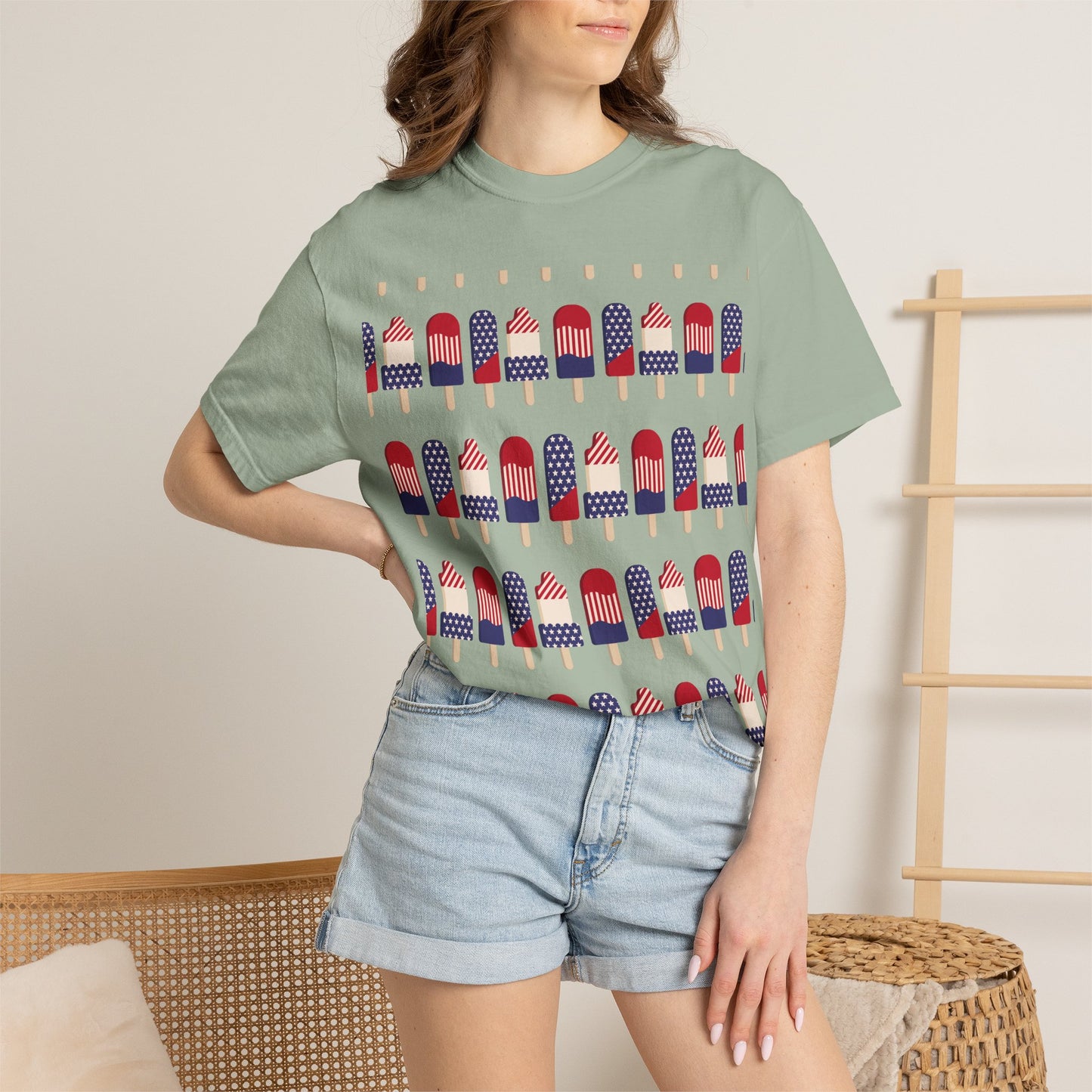 American Flag Popsicle T-shirt | Patriotic Fourth of July Ice Pop Tee