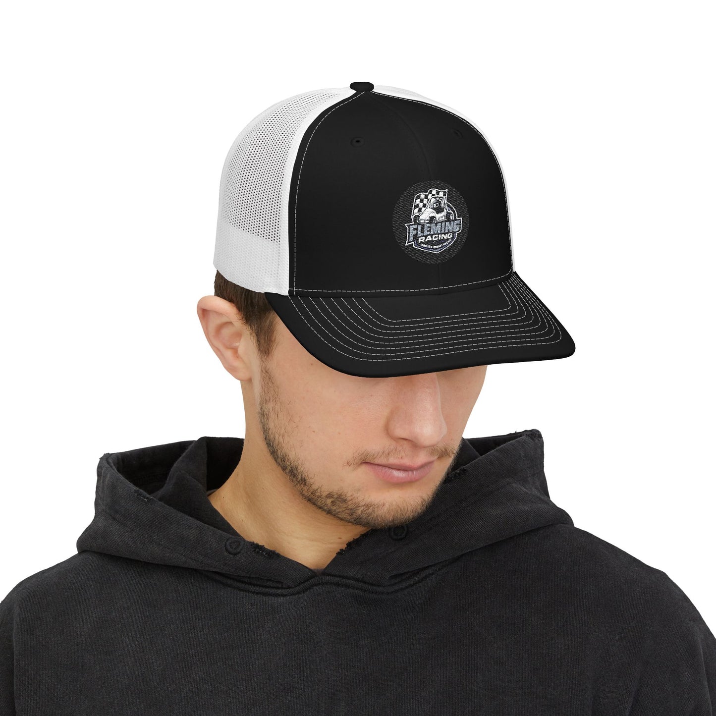 Mountain Logo Snapback Trucker Cap | Outdoor Adventure, Vintage Patch
