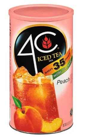 4C Iced Tea Mix Variety – Lemon, Raspberry & Peach – Real Cane Sugar Drink Mix – 82.6 oz – 94 Servings Family Beverage