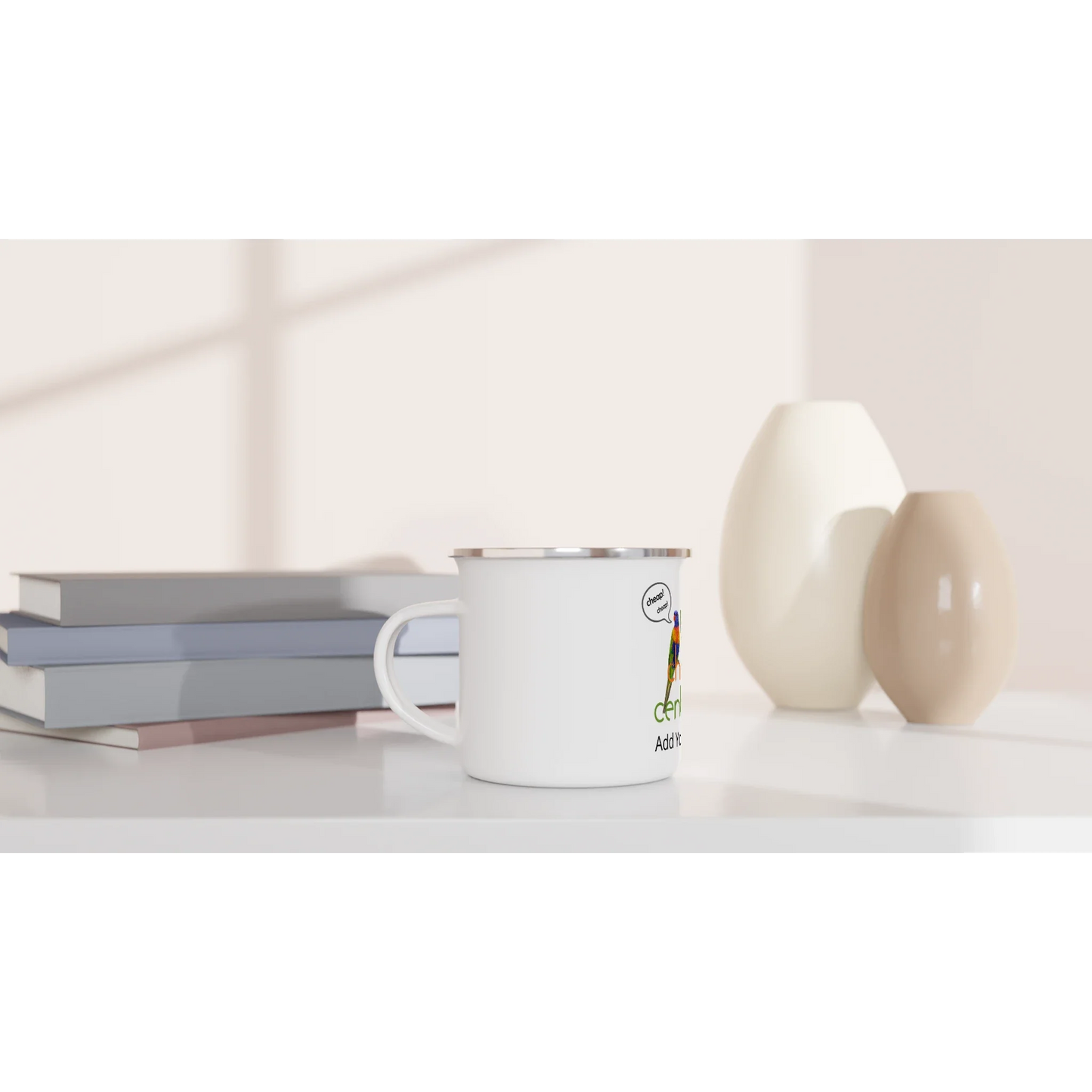 White 12oz Enamel Mug