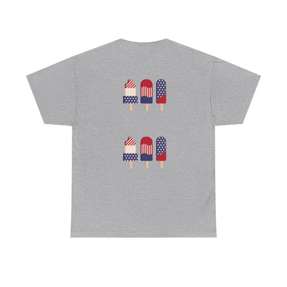 Merica Peace Hand graphic Tee | American Flag Popsicle back, Patriotic Fourth of July