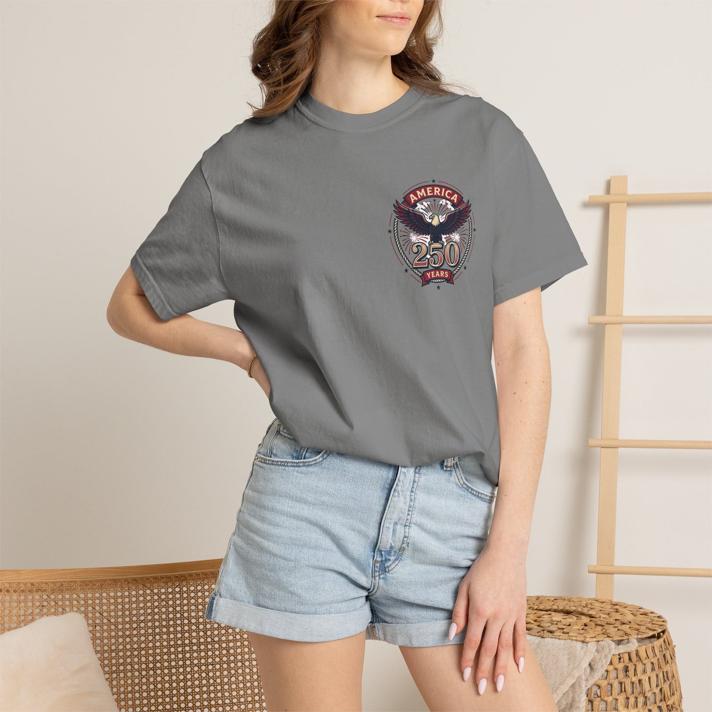 T-Shirt — 250 Years Celebrating Independence Fireworks Design