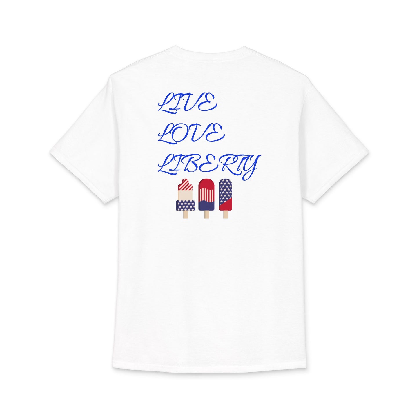 Live Love Liberty tee | Patriotic American flag donuts & popsicles | 4th of July