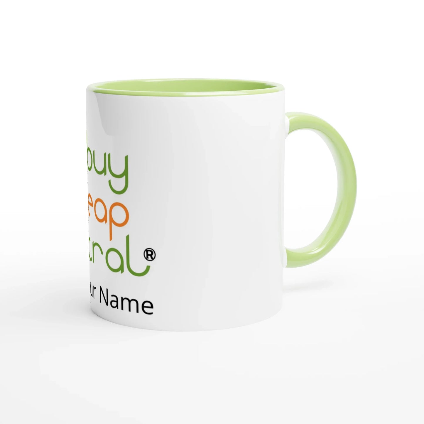 White 11oz Ceramic Mug with Color Inside