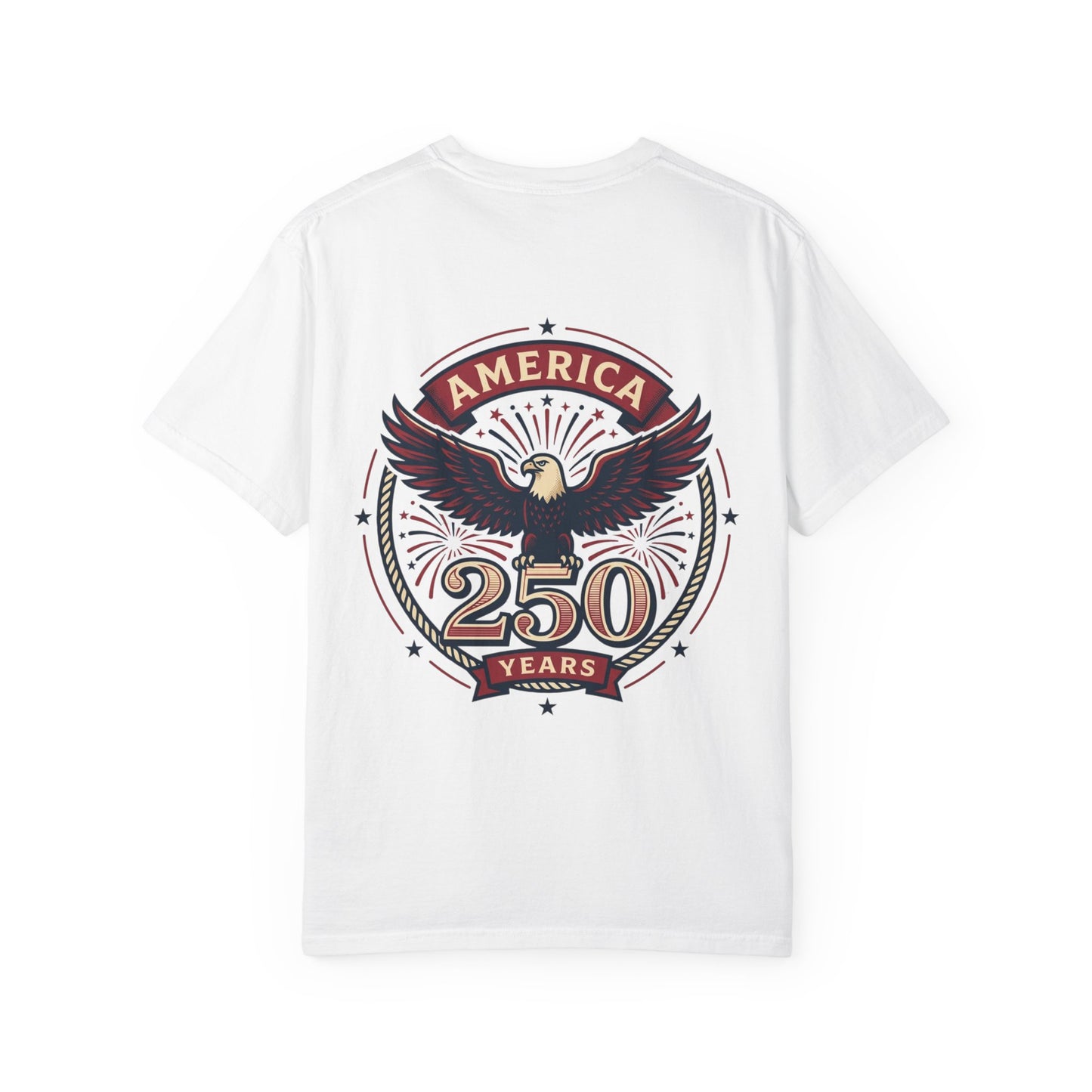 America Flag EST 1776-2026 T-Shirt | 250 Years Eagle Back Graphic