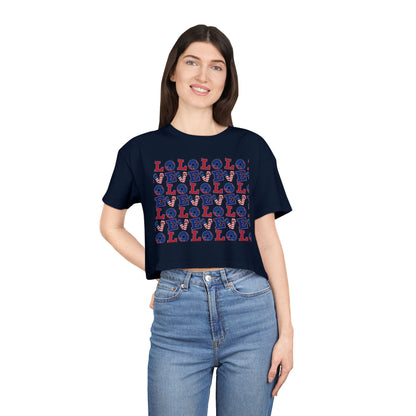 LOL Pattern Graphic Tee | Crop Top