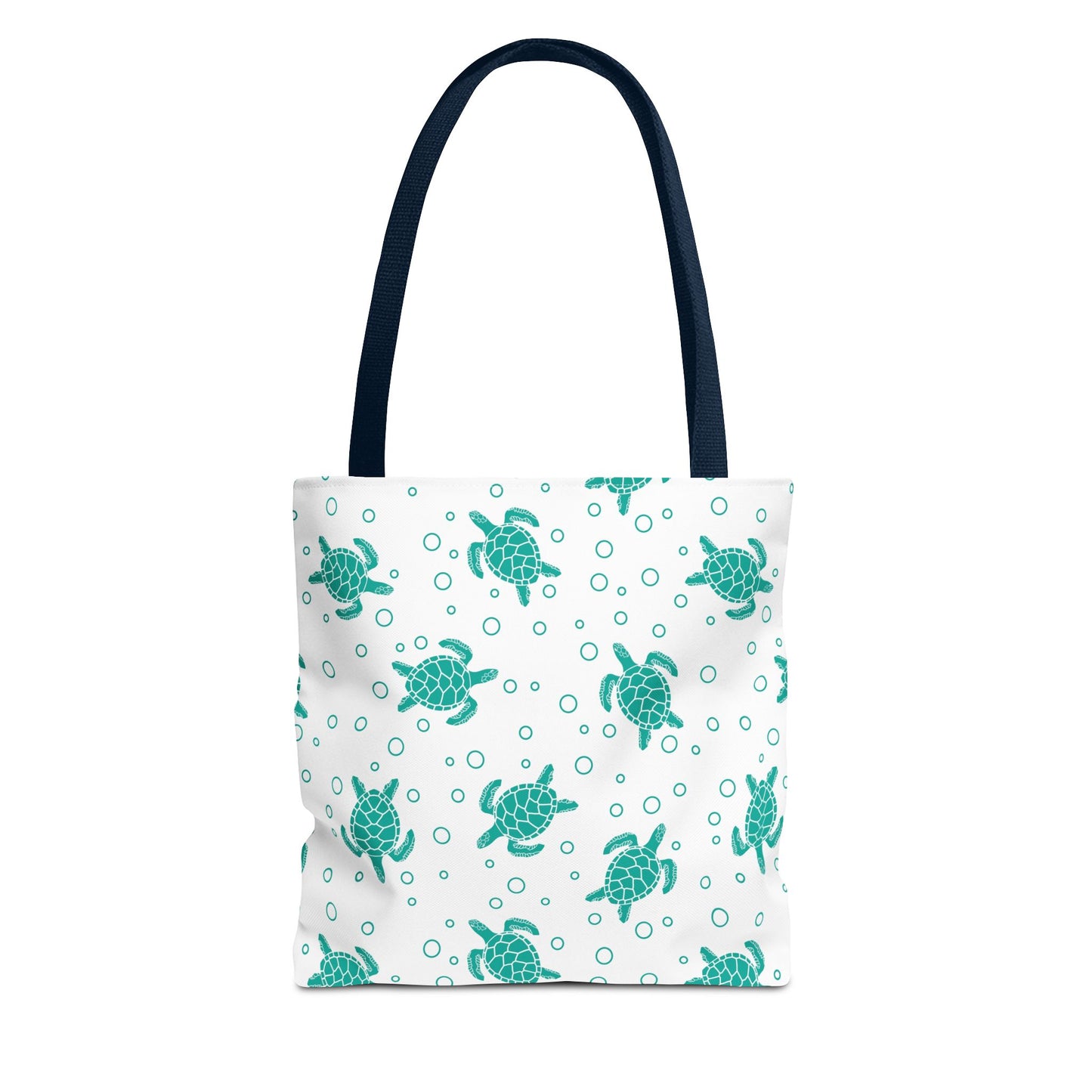 Teal Sea Turtle Pattern Tote Bag | Repeating Turtle Print