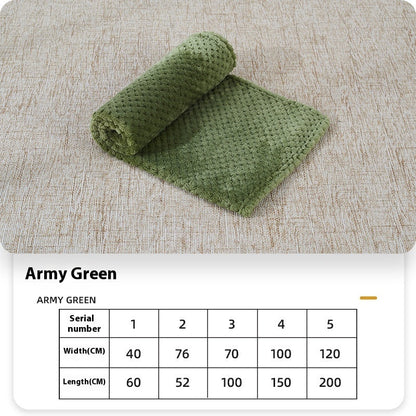 Summer Coral Fleece Blanket For Dogs Sleeping Pets