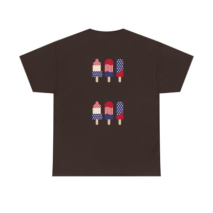Merica Peace Hand graphic Tee | American Flag Popsicle back, Patriotic Fourth of July