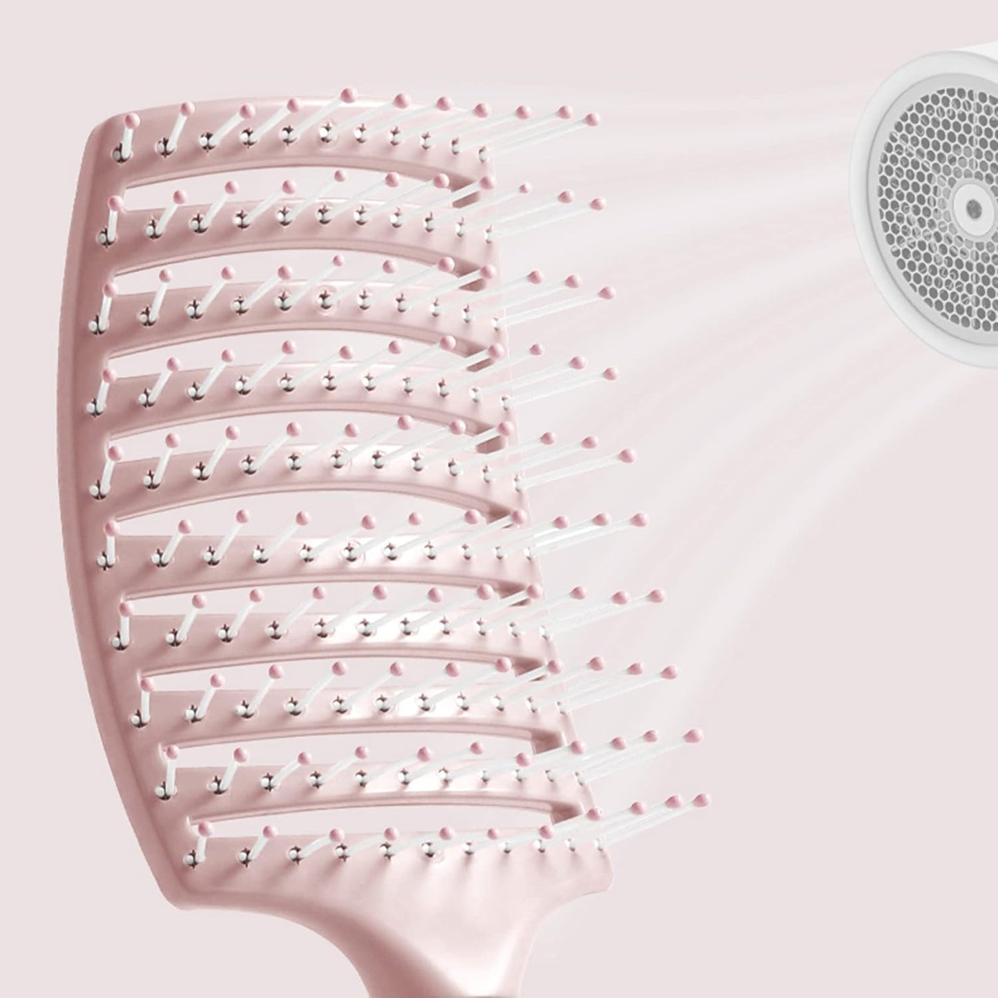 Curved Vented Hair Brush for Effortless Detangling