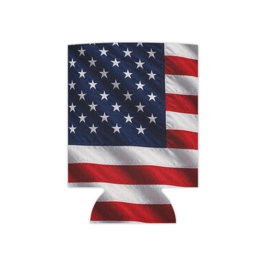 American Flag Can Cooler | USA Stars Stripes Beverage Sleeve