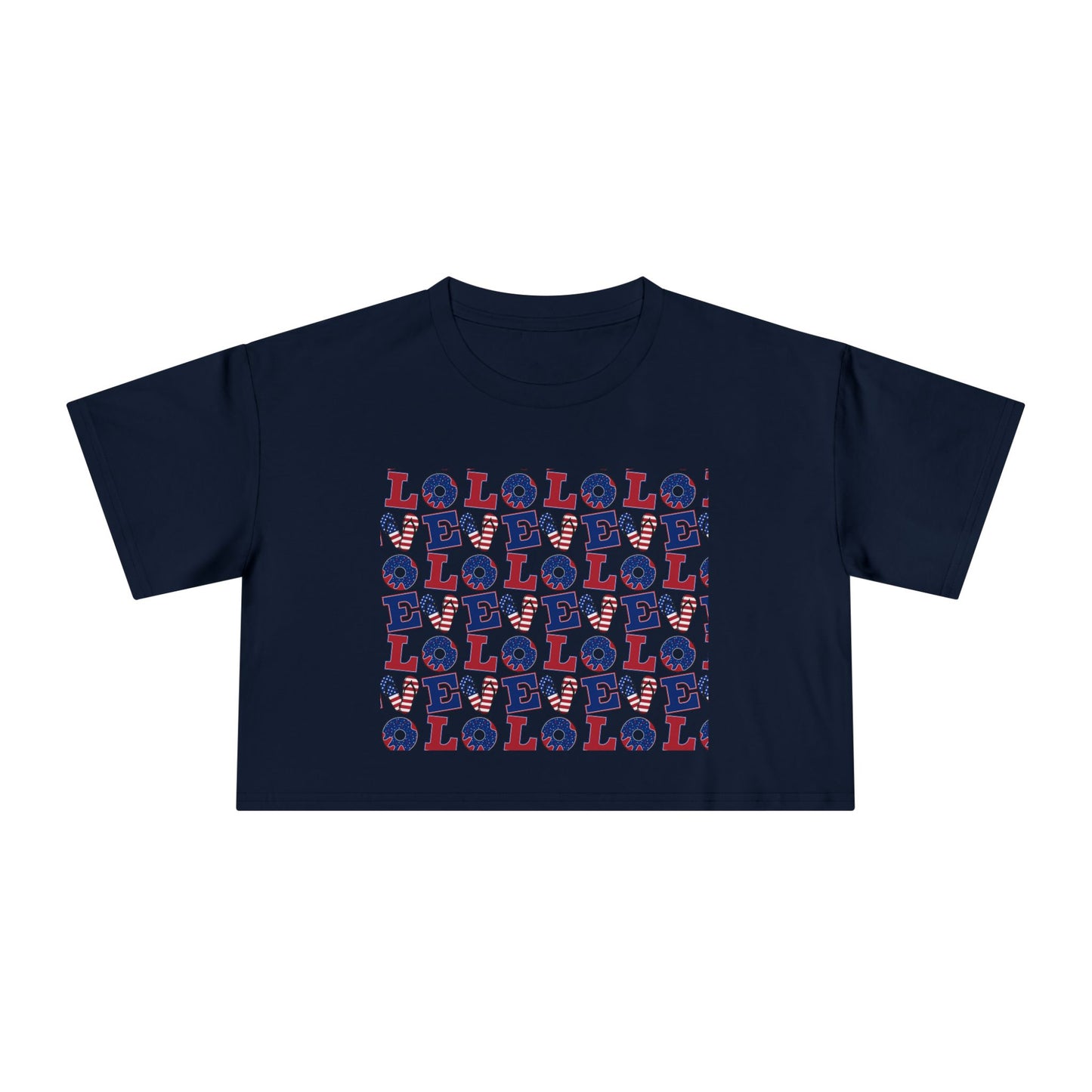 LOL Pattern Graphic Tee | Crop Top