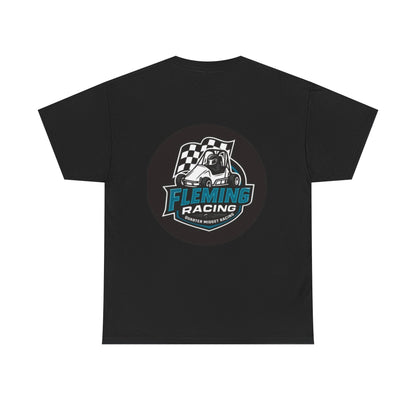 Fleming Racing Logo T-Shirt | Vintage Sprint Car Graphic, Checkered Flag