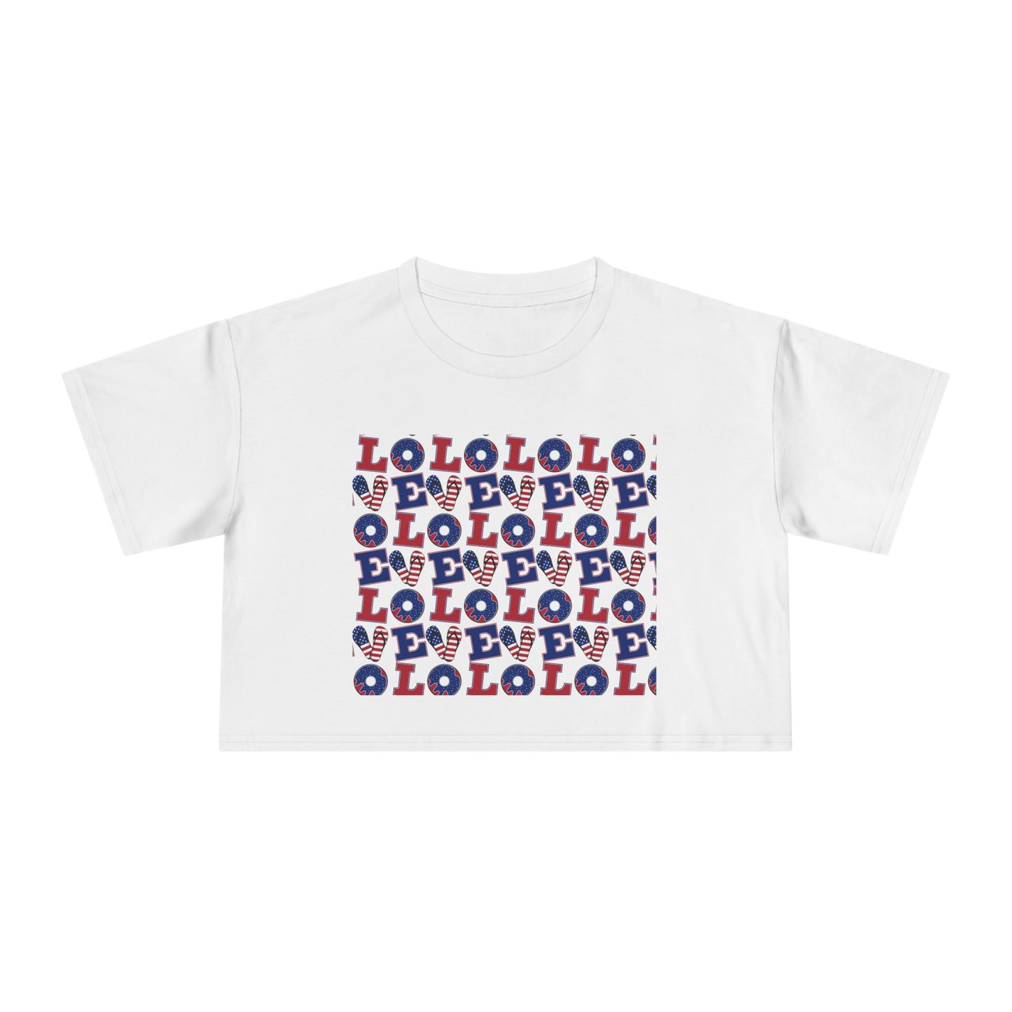 LOL Pattern Graphic Tee | Crop Top