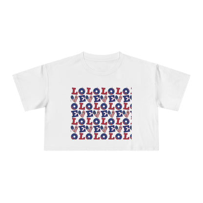LOL Pattern Graphic Tee | Crop Top