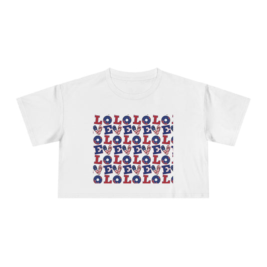 LOL Pattern Graphic Tee | Crop Top