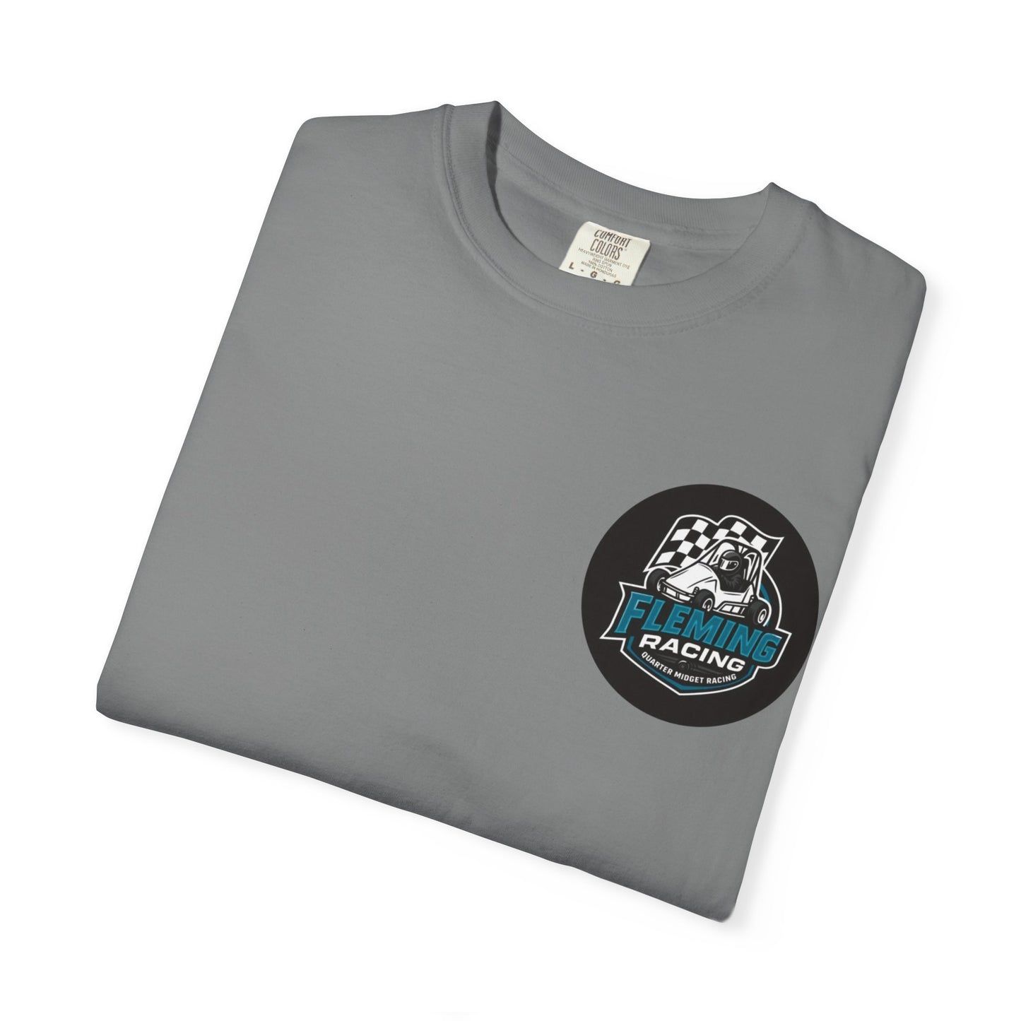 Fleming Racing QM Logo T-Shirt | Checkered Flag Circle Design