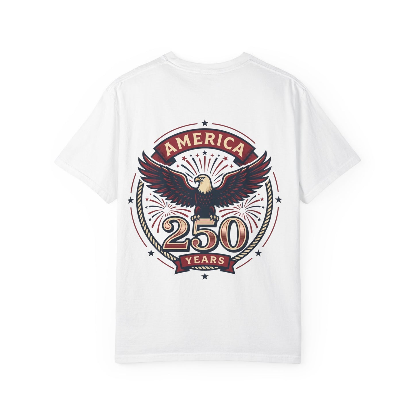 Patriotic Unisex T-Shirt, Celebrating America's 250th Anniversary, Vintage Eagle Design, Gift for Independence Day, USA Pride