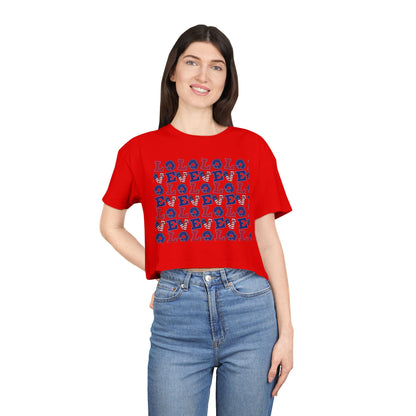 LOL Pattern Graphic Tee | Crop Top