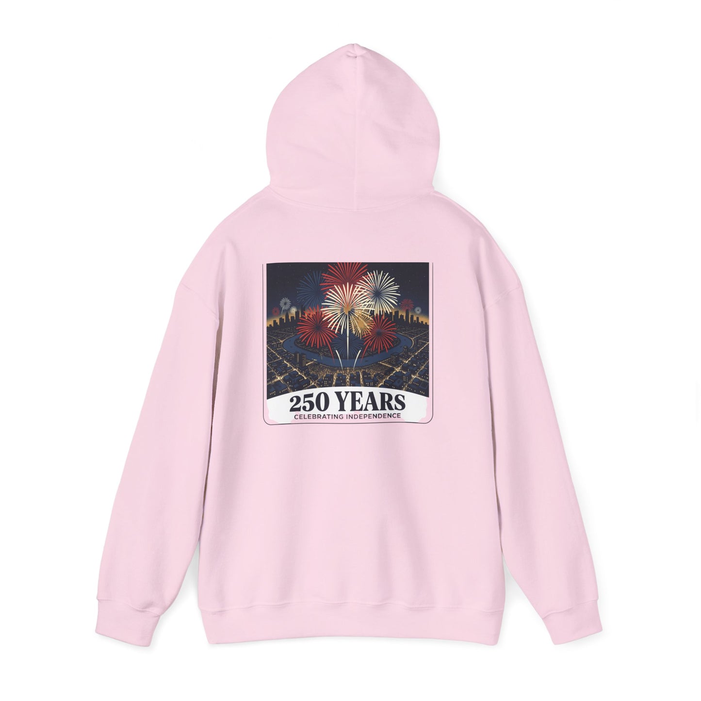 America 250 Years Eagle Graphic Hoodie | Fireworks Backprint
