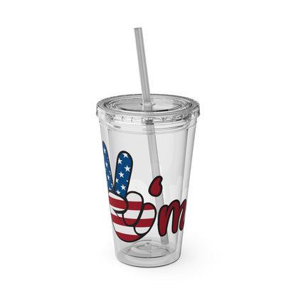 American Peace Sign tumbler 16oz