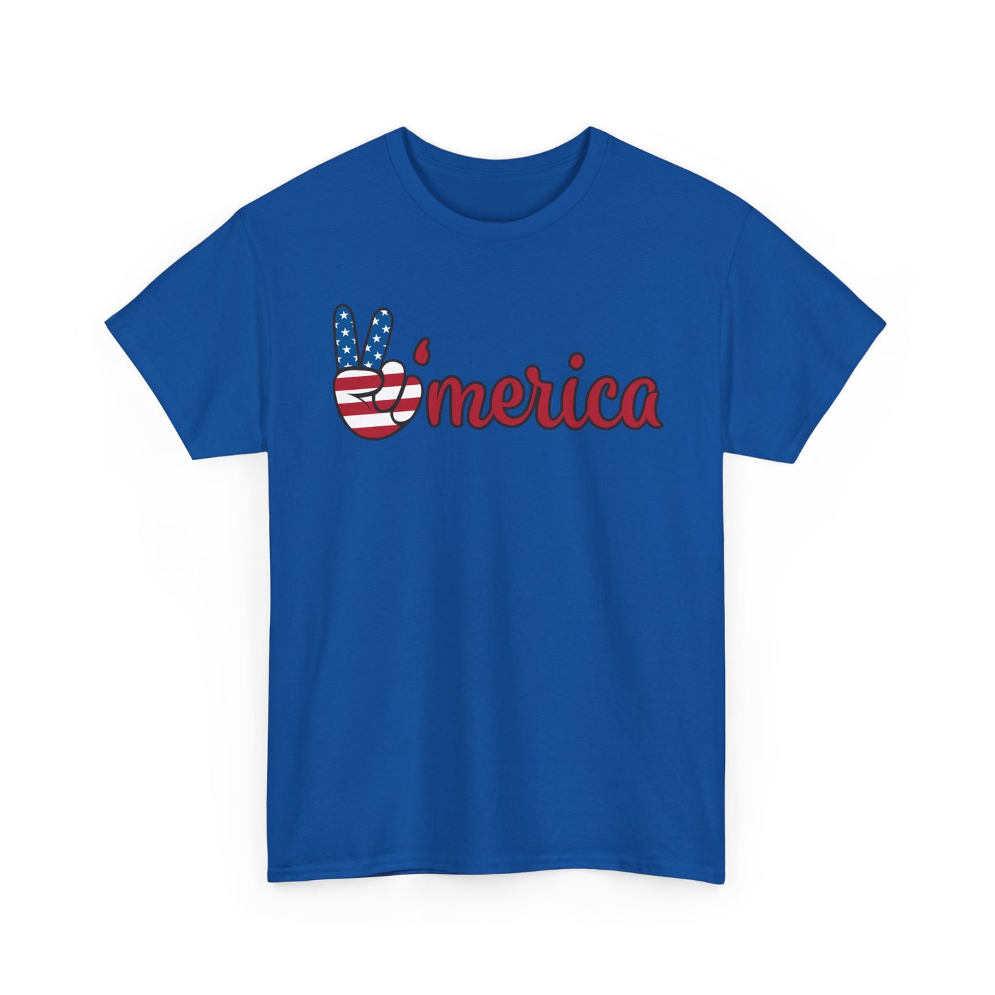Merica Peace Hand graphic Tee | American Flag Popsicle back, Patriotic Fourth of July
