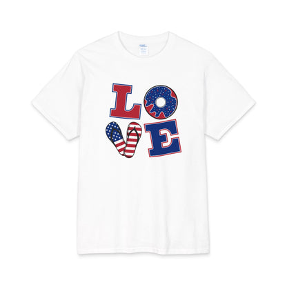 Live Love Liberty tee | Patriotic American flag donuts & popsicles | 4th of July