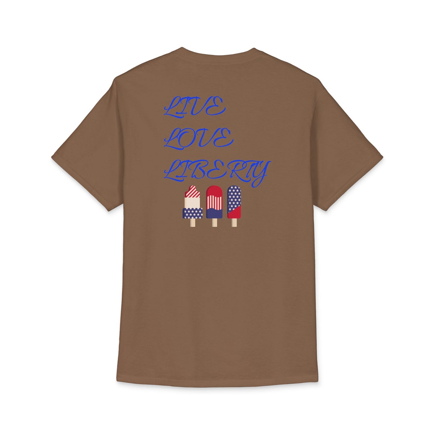 Live Love Liberty tee | Patriotic American flag donuts & popsicles | 4th of July