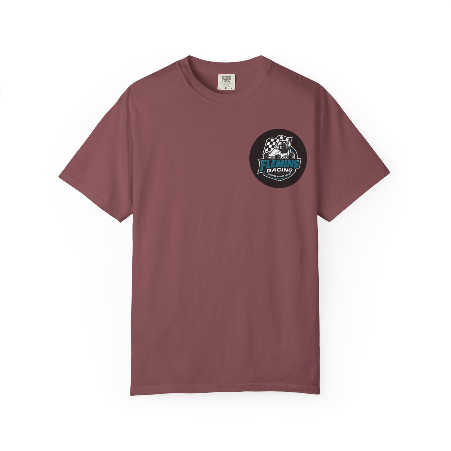 Fleming Racing QM Logo T-Shirt | Checkered Flag Circle Design