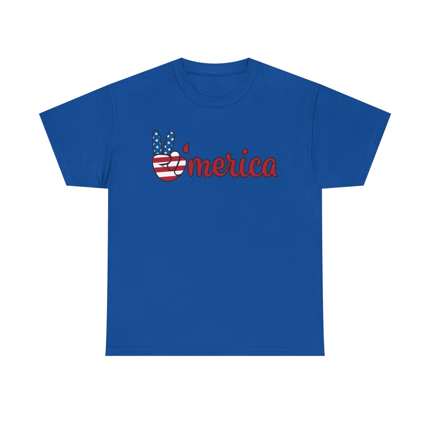 Merica Peace Hand graphic Tee | American Flag Popsicle back, Patriotic Fourth of July