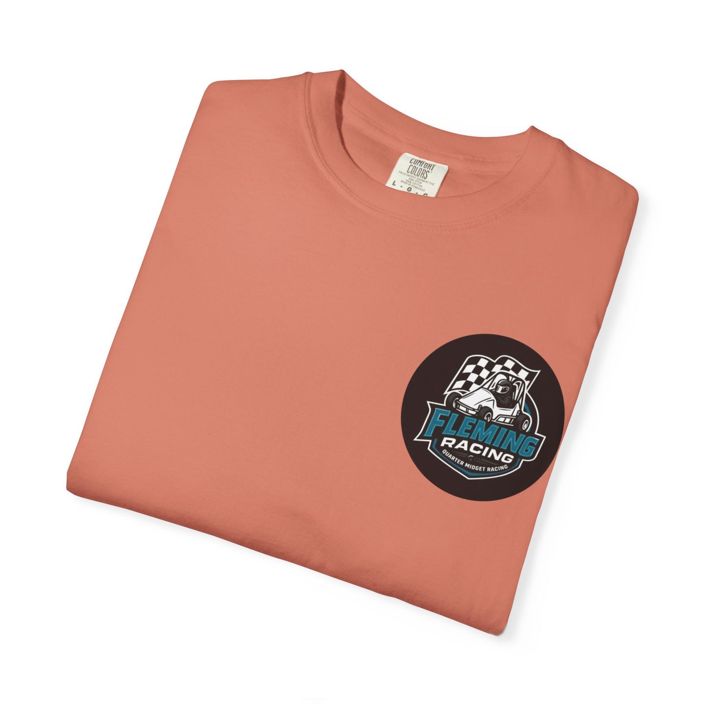 Fleming Racing QM Logo T-Shirt | Checkered Flag Circle Design