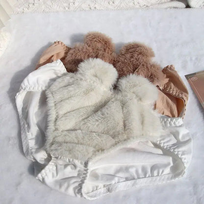 Plush Bra Lingerie Set