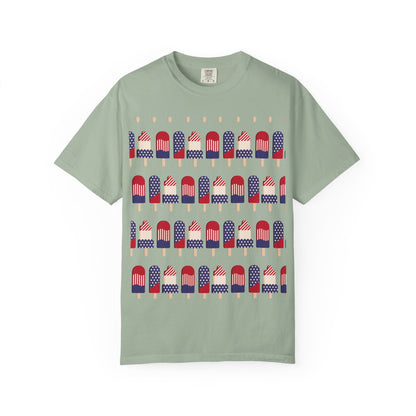 American Flag Popsicle T-shirt | Patriotic Fourth of July Ice Pop Tee
