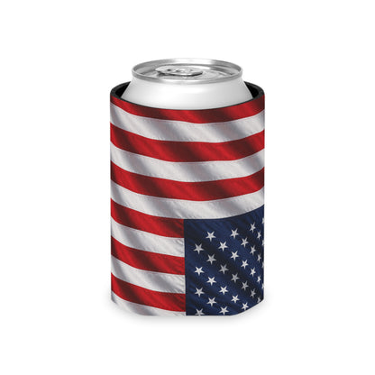 American Flag Can Cooler | USA Stars Stripes Beverage Sleeve