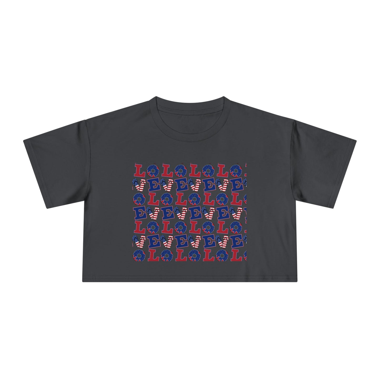 LOL Pattern Graphic Tee | Crop Top