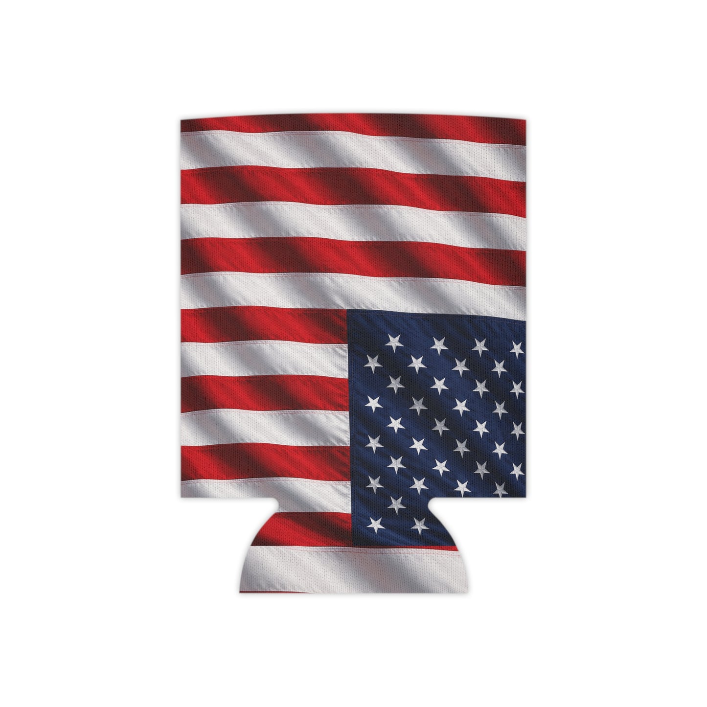 American Flag Can Cooler | USA Stars Stripes Beverage Sleeve