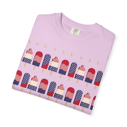 American Flag Popsicle T-shirt | Patriotic Fourth of July Ice Pop Tee