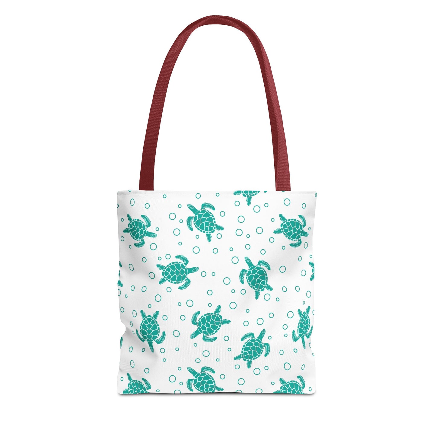 Teal Sea Turtle Pattern Tote Bag | Repeating Turtle Print