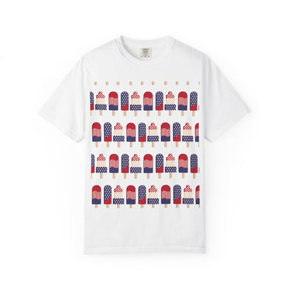 American Flag Popsicle T-shirt | Patriotic Fourth of July Ice Pop Tee