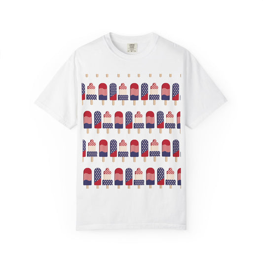 American Flag Popsicle T-shirt | Patriotic Fourth of July Ice Pop Tee
