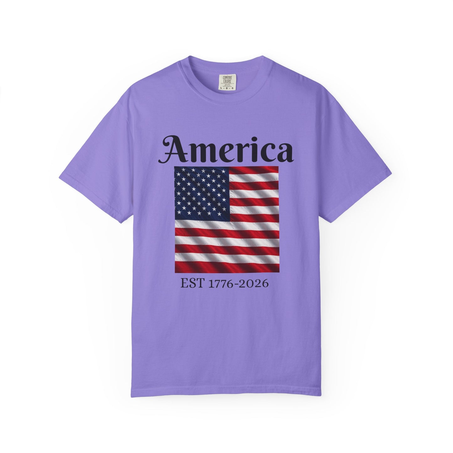 America Flag EST 1776-2026 T-Shirt | 250 Years Eagle Back Graphic